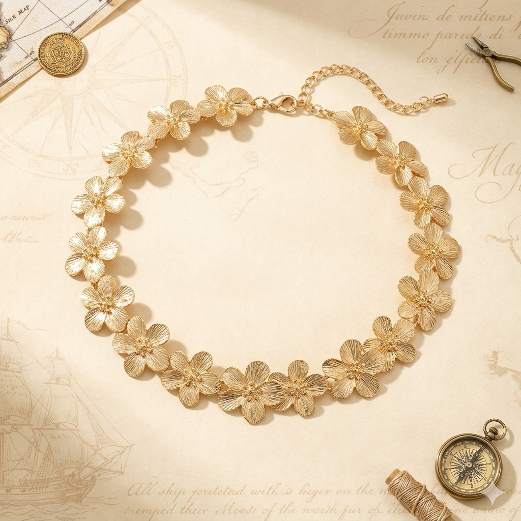 Petal Geometry Choker